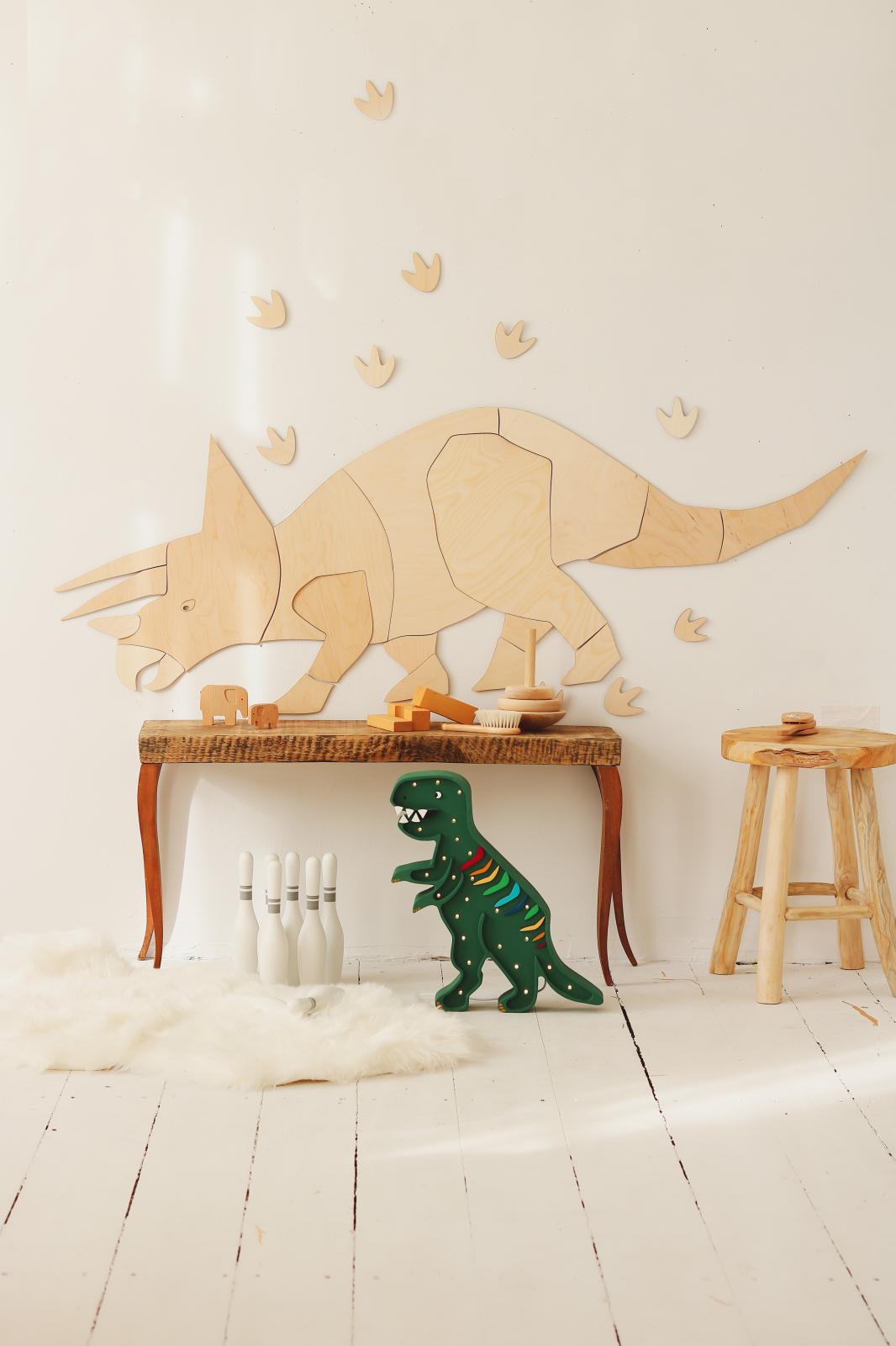 Cut It Now Triceratops fa faldekoráció – Origami dinoszaurusz