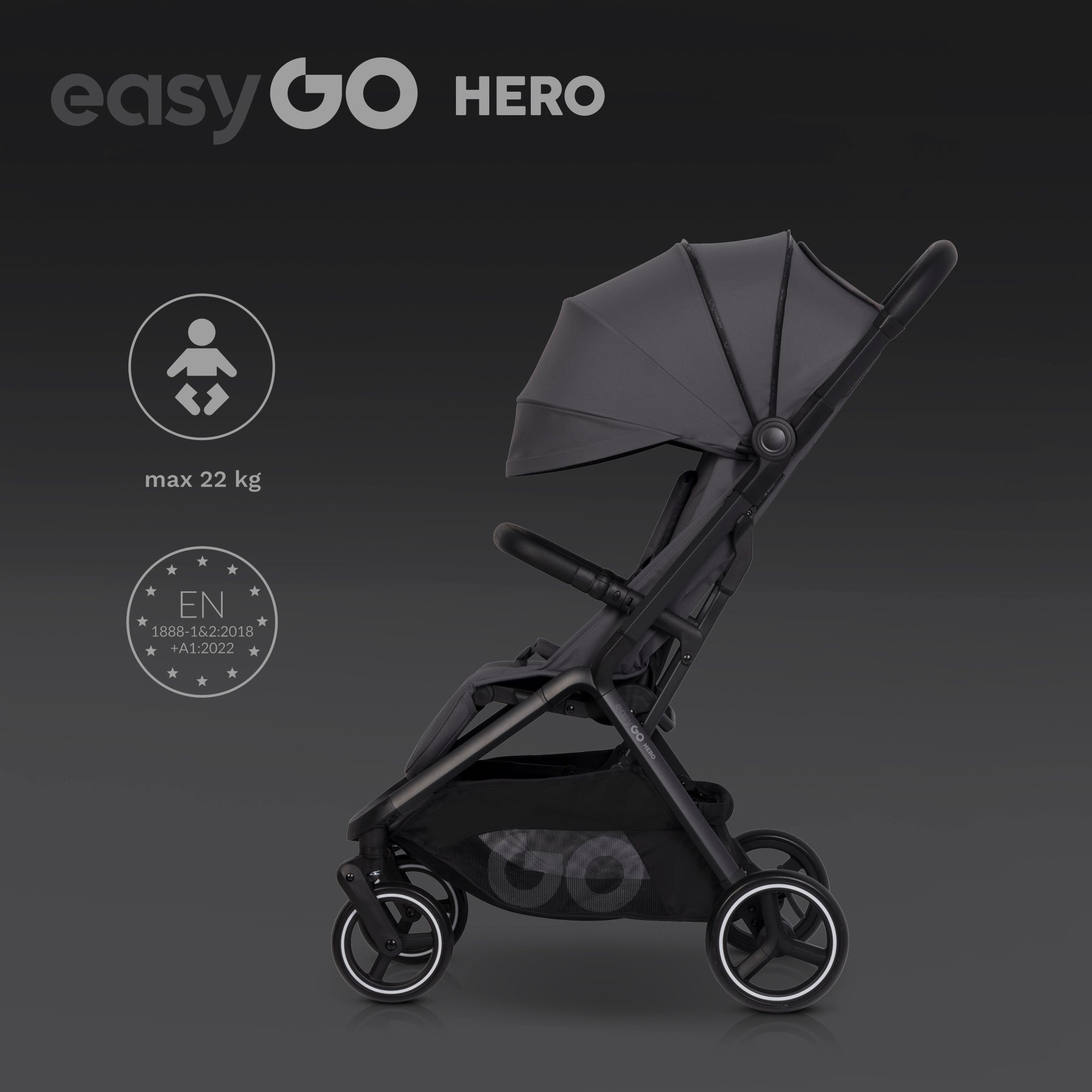 EasyGo Hero sport babakocsi – Cloudy Gray