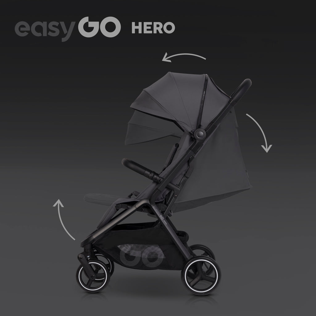 EasyGo Hero sport babakocsi – Cloudy Gray