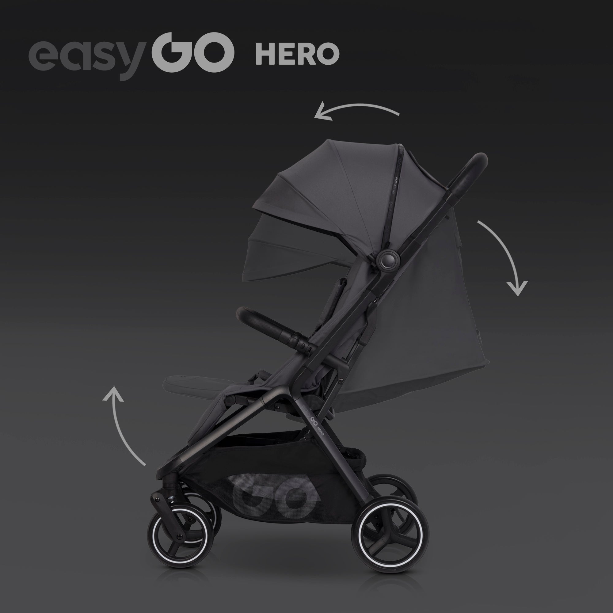 EasyGo Hero sport babakocsi – Cloudy Gray