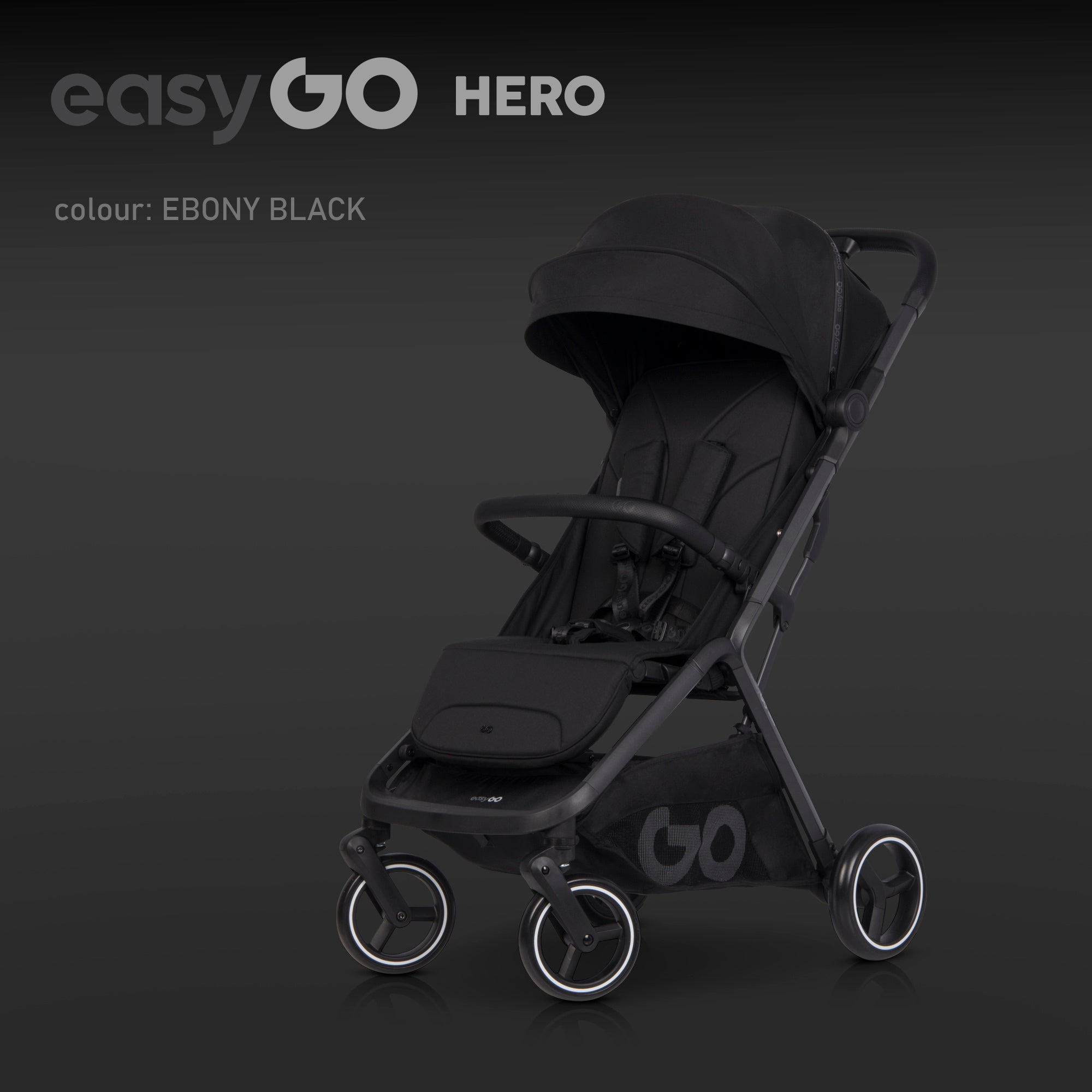 EasyGo Hero sport babakocsi – Ebony Black