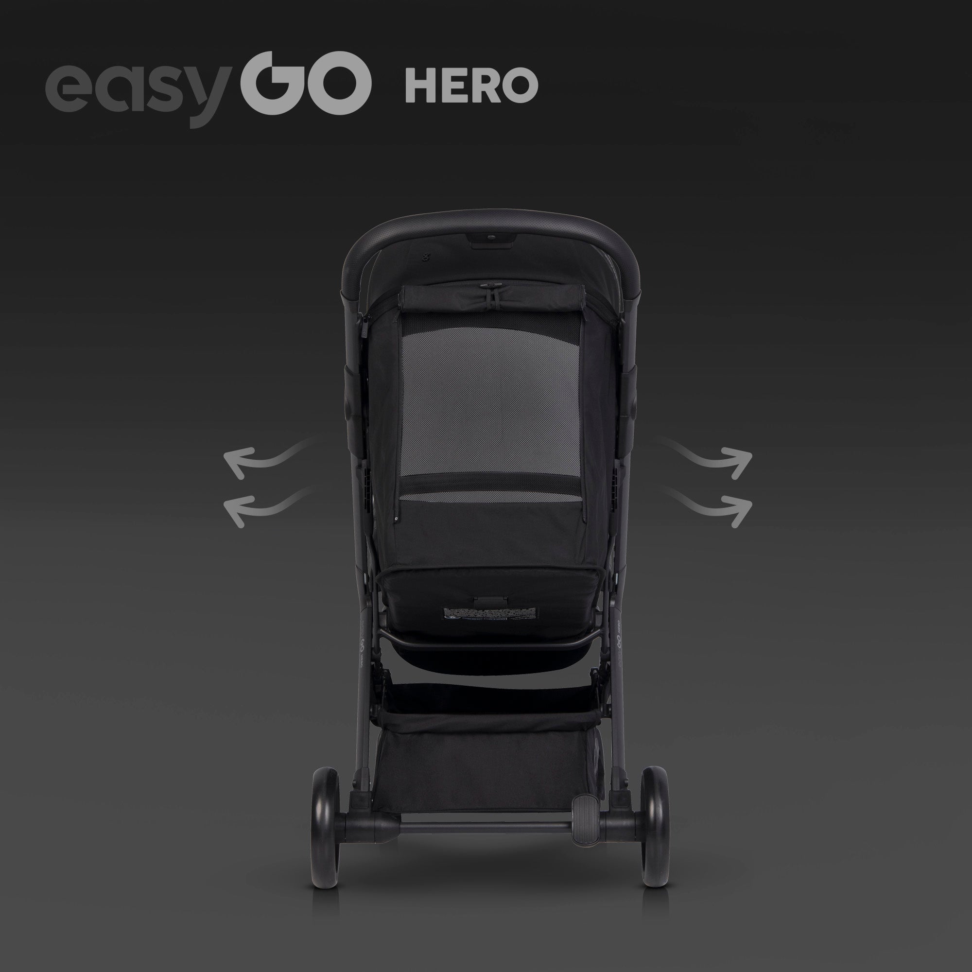 EasyGo Hero sport babakocsi – Ebony Black