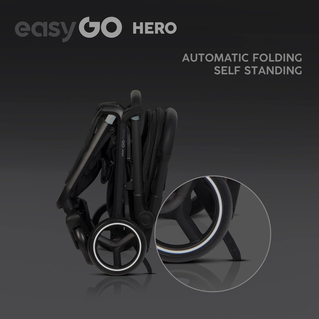 EasyGo Hero sport babakocsi – Ebony Black