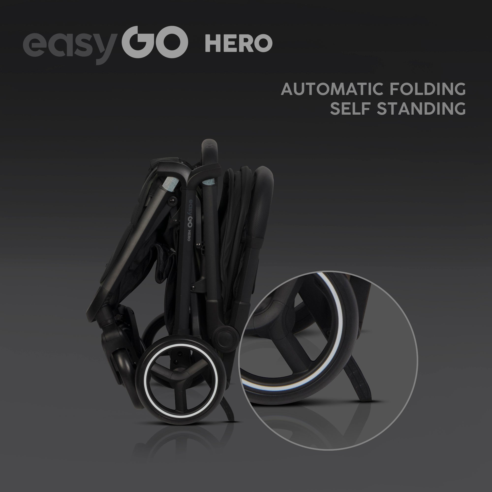 EasyGo Hero sport babakocsi – Ebony Black
