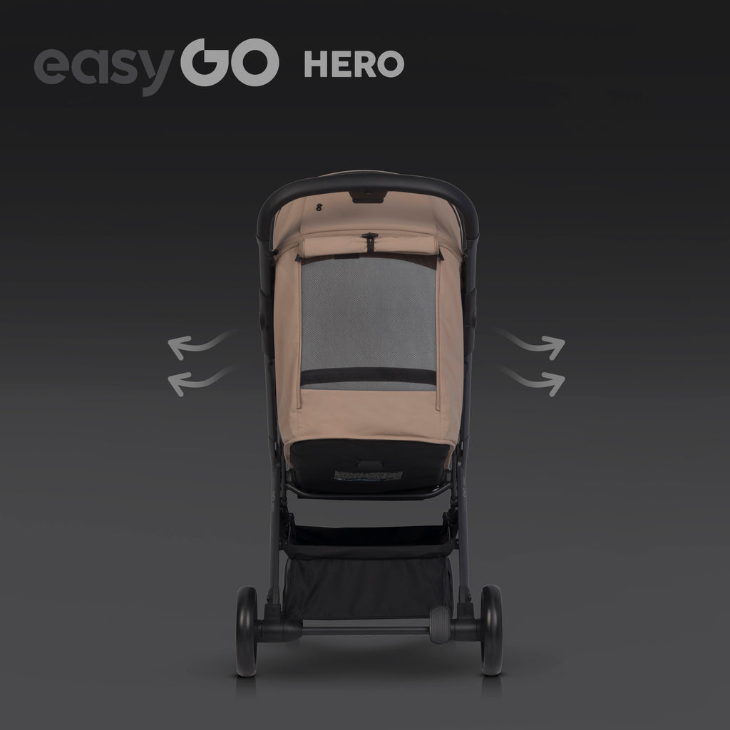 EasyGo Hero sport babakocsi – Golden Beige