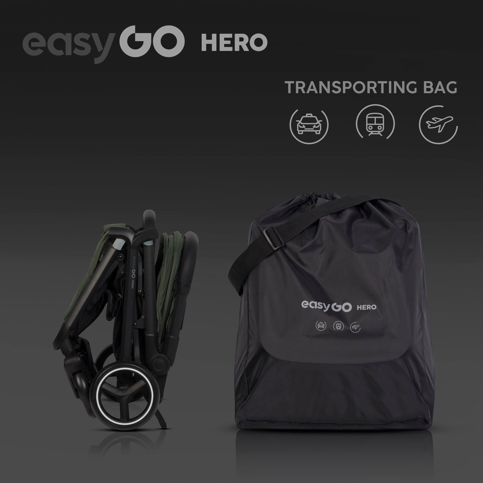EasyGo Hero sport babakocsi – Jungle Green