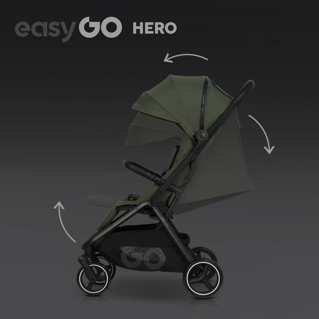 EasyGo Hero sport babakocsi – Jungle Green