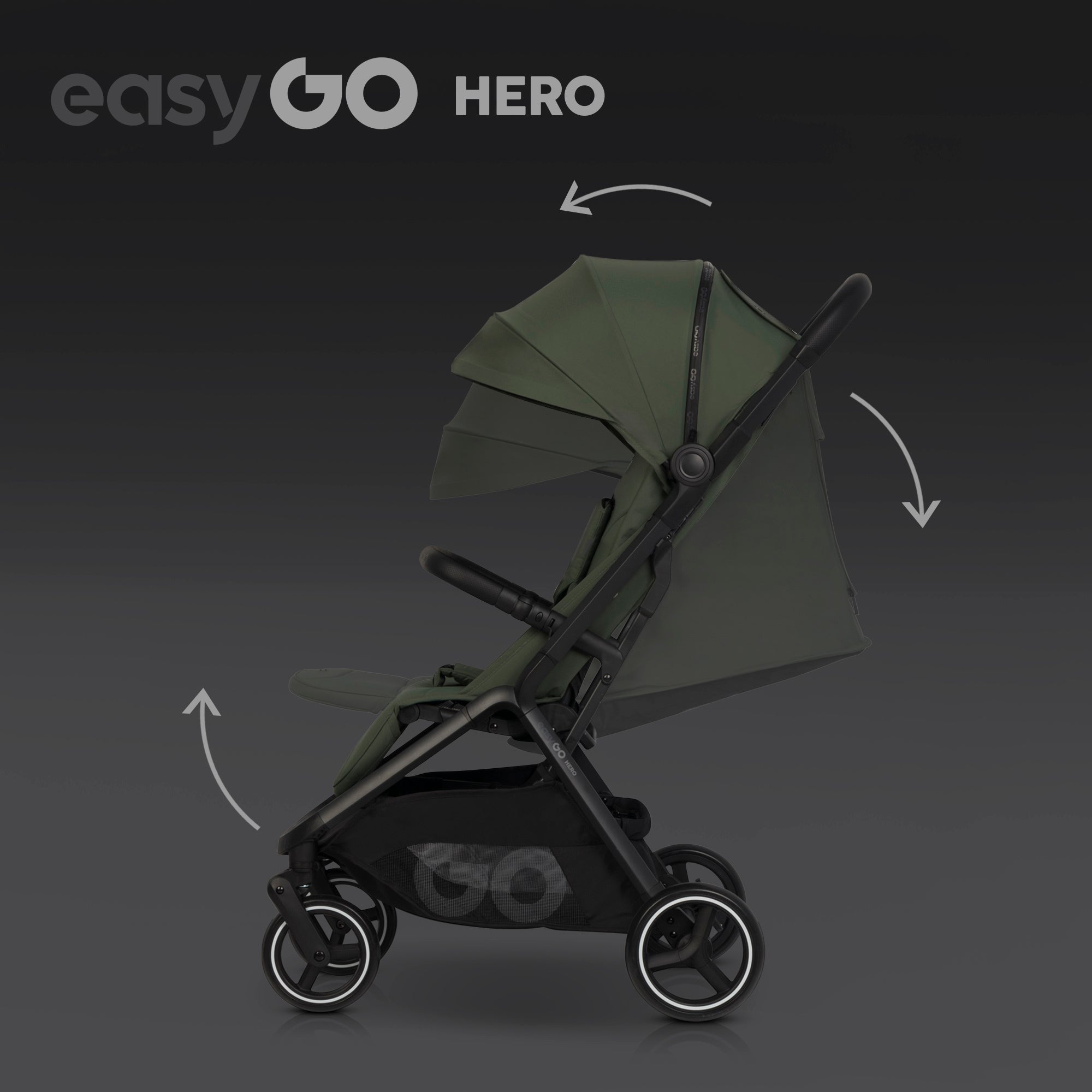 EasyGo Hero sport babakocsi – Jungle Green