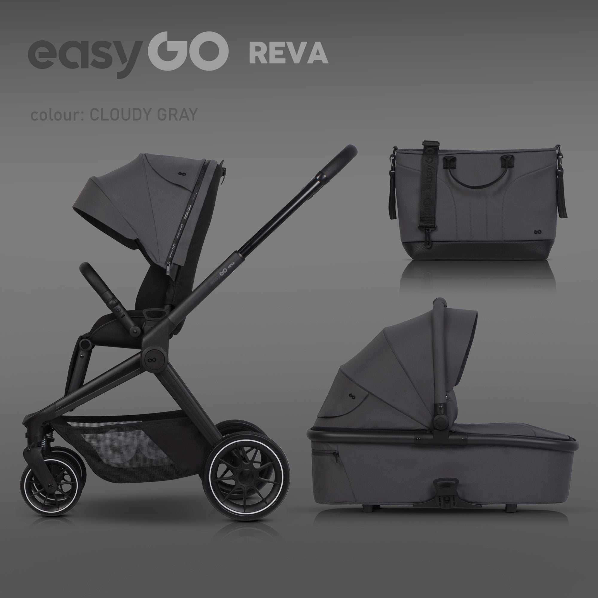 EasyGo REVA 2in1 babakocsi – Cloudy Gray