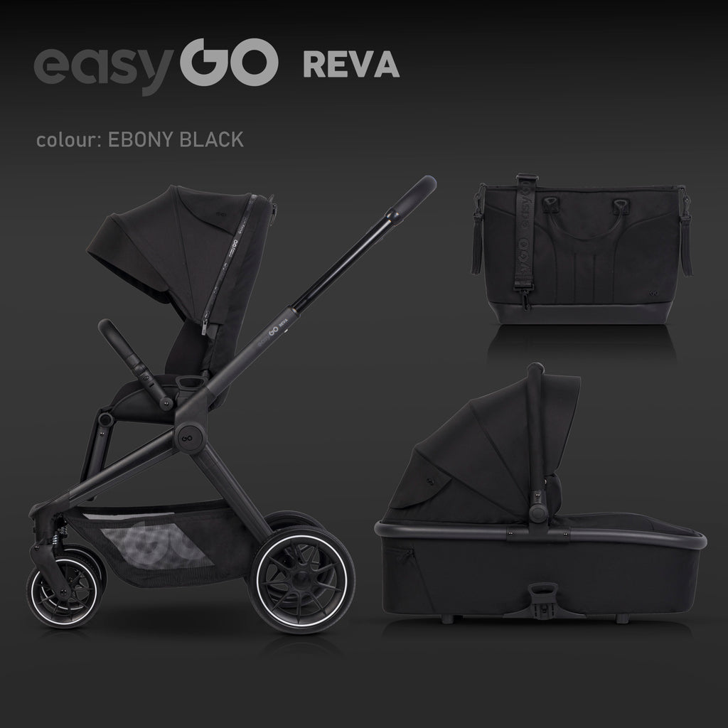 EasyGo REVA 2in1 babakocsi – Ebony Black