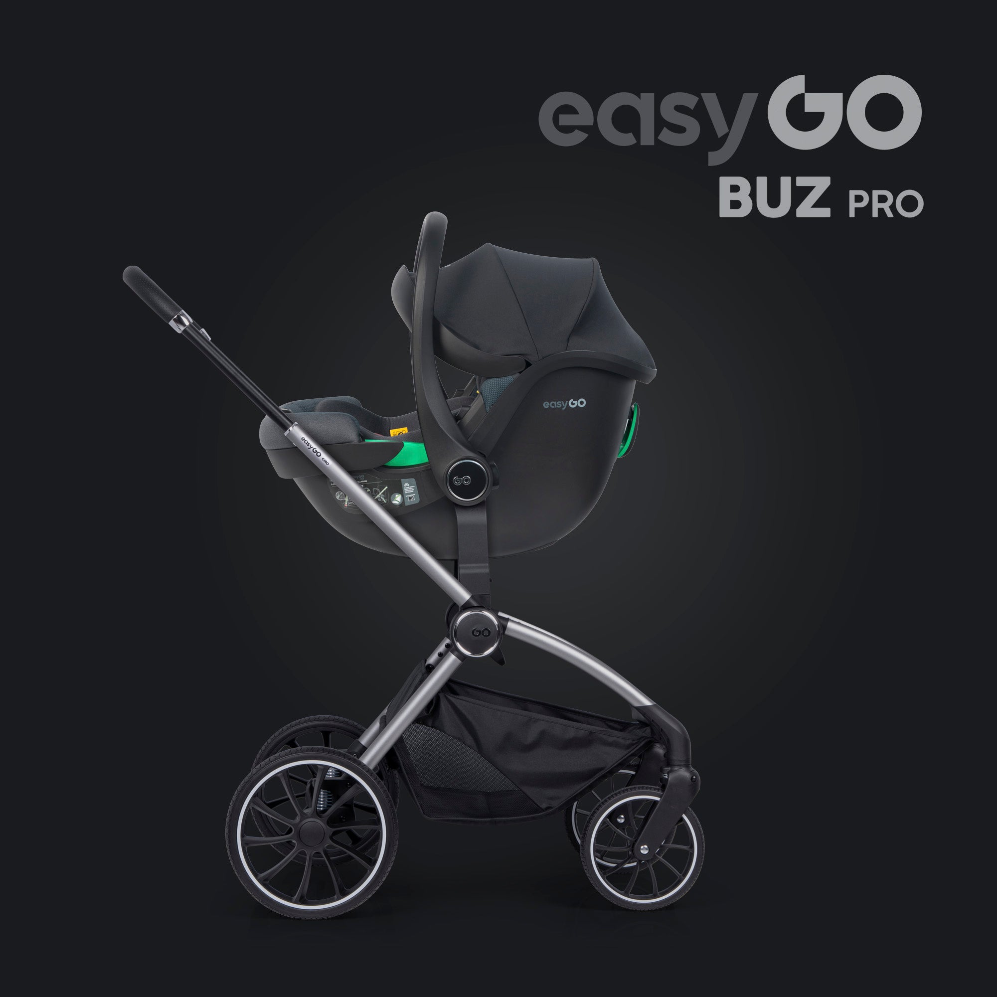 EasyGo Buz Pro + Buz Pro Body 2in1 autósülés szett ISOFIX bázissal – Granito