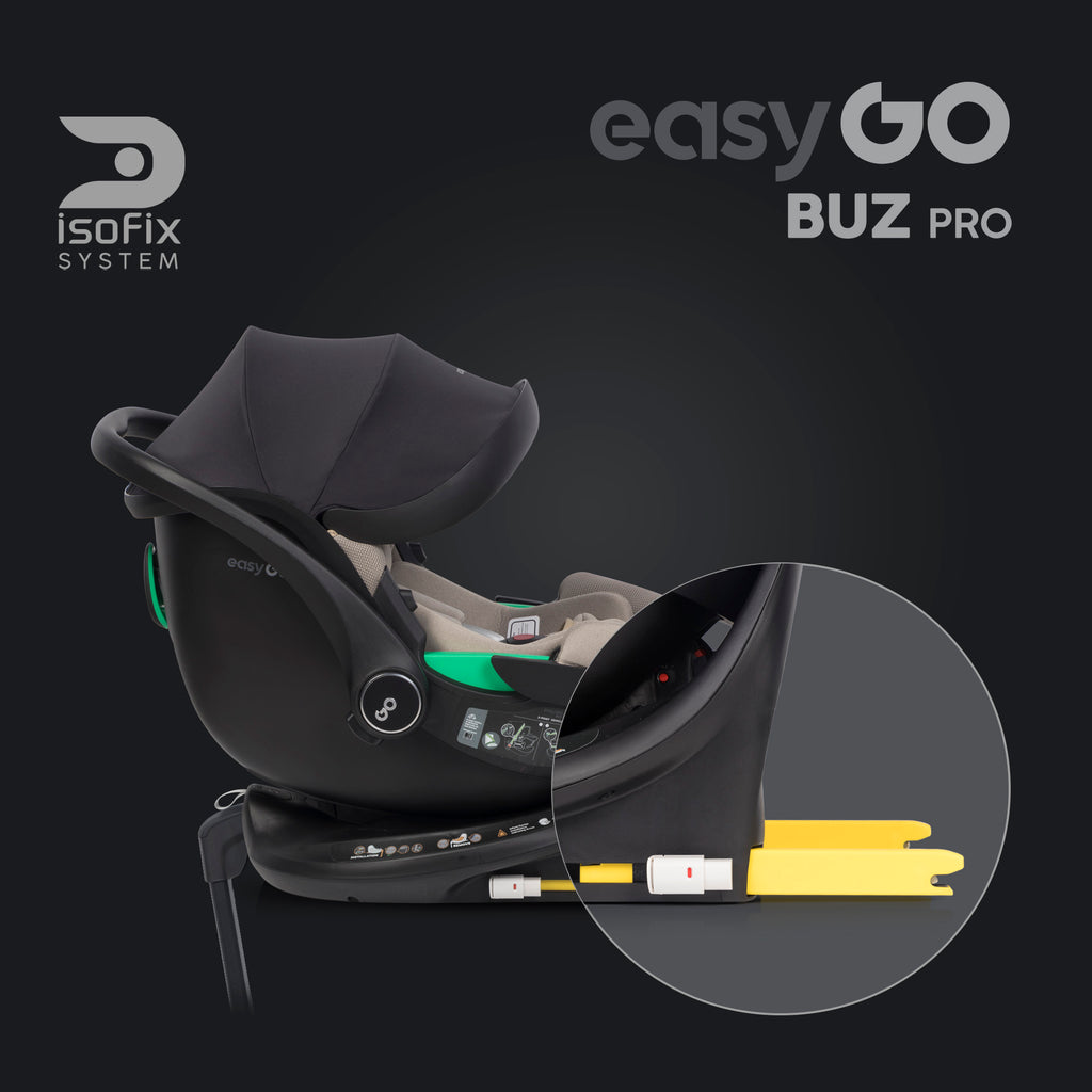 EasyGo Buz Pro + Buz Pro Body 2in1 autósülés szett ISOFIX bázissal – Taupe