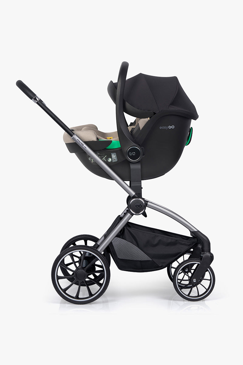 EasyGo Buz Pro + Buz Pro Body 2in1 autósülés szett ISOFIX bázissal – Taupe