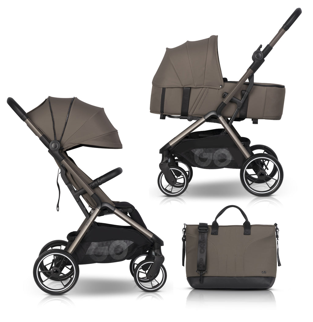 EasyGo Zoya 2in1 babakocsi táskával – Mokka